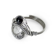 Load image into Gallery viewer, Wrapped Adjustable Natural Topaz Garnet Application Gemstone Ring