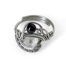 Load image into Gallery viewer, Wrapped Adjustable Natural Topaz Garnet Application Gemstone Ring