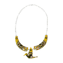 Load image into Gallery viewer, 925 Mexican Sterling Silver Fine Crystal Yellow Bird Necklace & Earring Set