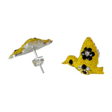 Load image into Gallery viewer, 925 Mexican Sterling Silver Fine Crystal Yellow Bird Necklace & Earring Set