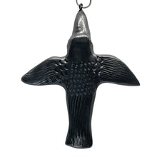 Load image into Gallery viewer, Oaxacan Black Clay Frida-inspired hand-sculpted bird-shaped necklace
