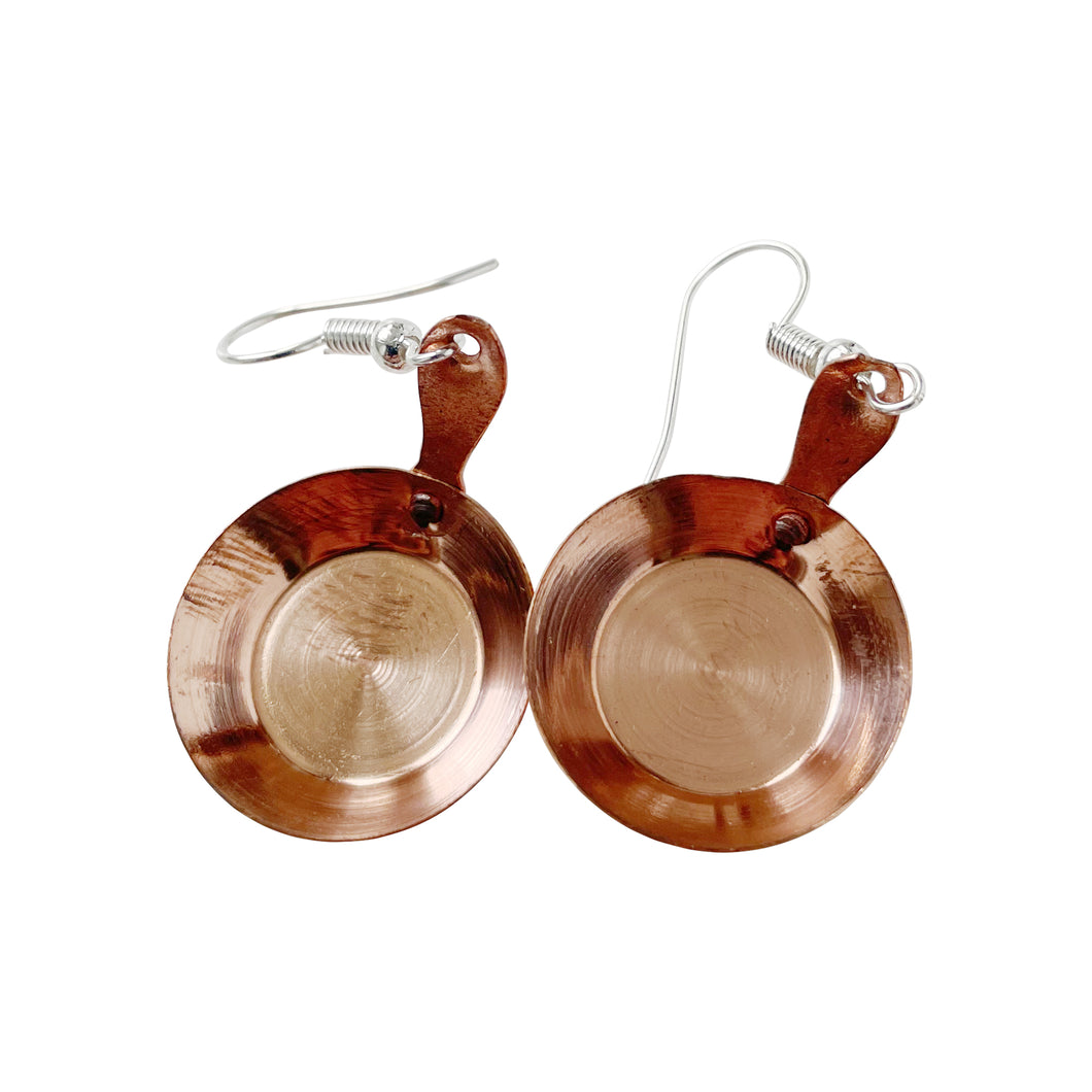 Cute Pan Copper Hook Earrings
