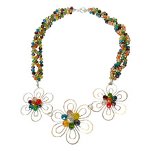 Load image into Gallery viewer, 925 Sterling Silver Colorful Floral Beads Jewelry Set
