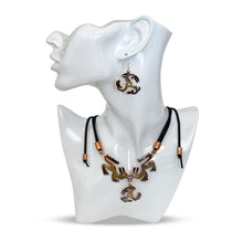 Load image into Gallery viewer, Brown Dragon Necklace &amp; Hook Earring Set
