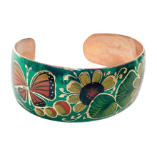 Load image into Gallery viewer, Daisy Green Copper Bracelet
