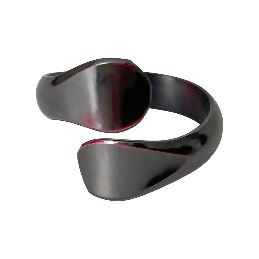Two-Headed Copper Black Ring