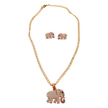 Load image into Gallery viewer, Sandal Elephant Copper Necklace &amp; Earring Set
