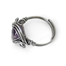 Load image into Gallery viewer, Wrapped Soft Purple Adjustable Amethyst Gemstone Ring
