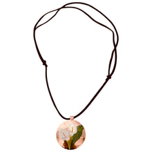 Load image into Gallery viewer, White Flower &amp; Leaf Copper Necklace &amp; Earring Set
