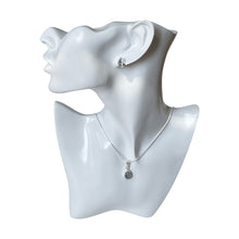Load image into Gallery viewer, 925 Mexican Sterling Silver Drop-shaped White Zirconia Pendant &amp; Earrings
